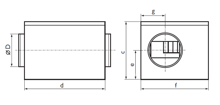 Размеры шумоизолированного вентилятора Ostberg IRE 200-250 Размеры шумоизолированного вентилятора Ostberg IRE 200-250